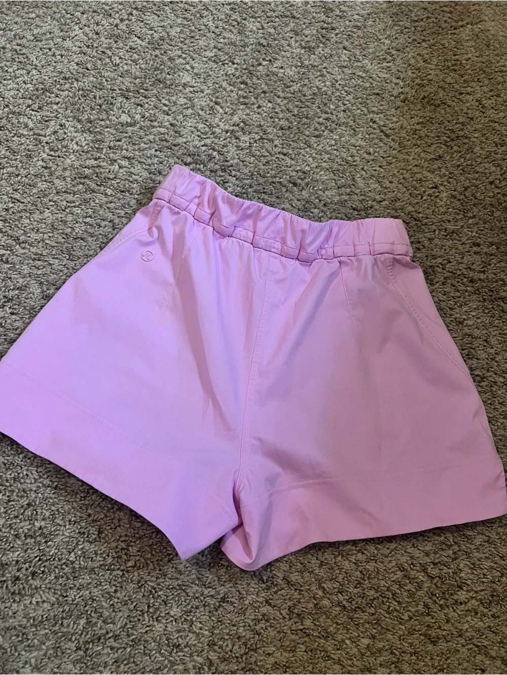 lululemon athletica Light Pink Elastic Drawcord Athletic Shorts